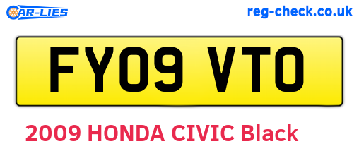 FY09VTO are the vehicle registration plates.