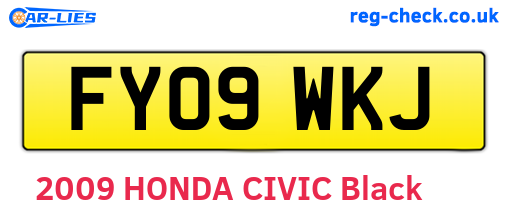 FY09WKJ are the vehicle registration plates.