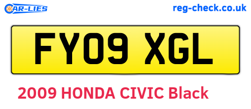 FY09XGL are the vehicle registration plates.