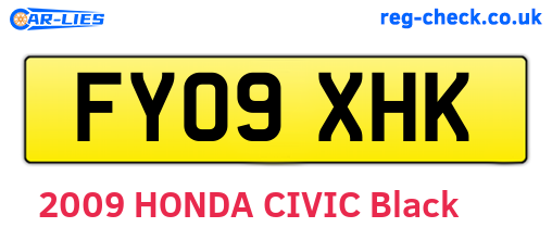 FY09XHK are the vehicle registration plates.