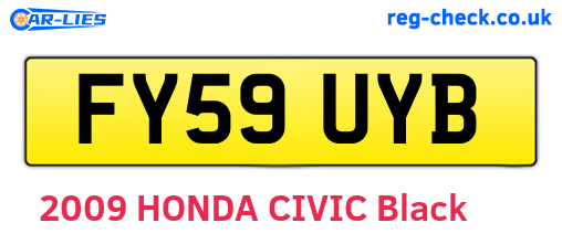 FY59UYB are the vehicle registration plates.