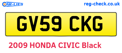 GV59CKG are the vehicle registration plates.