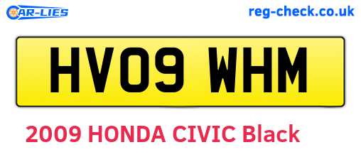 HV09WHM are the vehicle registration plates.