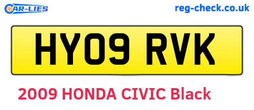 HY09RVK are the vehicle registration plates.