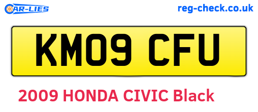KM09CFU are the vehicle registration plates.
