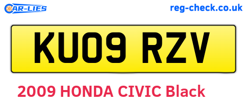 KU09RZV are the vehicle registration plates.
