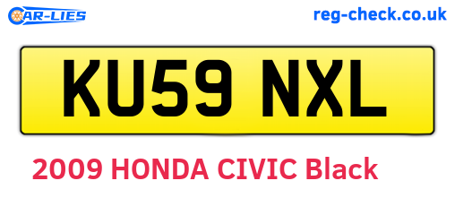 KU59NXL are the vehicle registration plates.