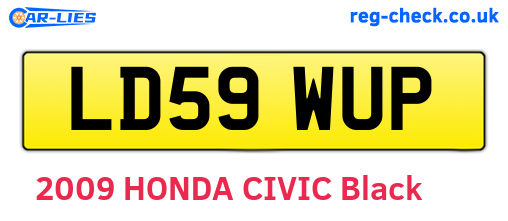 LD59WUP are the vehicle registration plates.