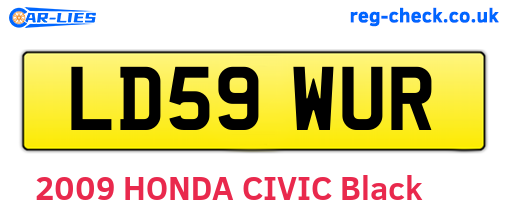 LD59WUR are the vehicle registration plates.