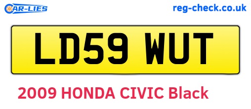 LD59WUT are the vehicle registration plates.