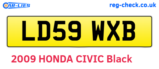 LD59WXB are the vehicle registration plates.