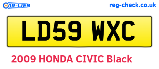 LD59WXC are the vehicle registration plates.