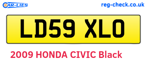 LD59XLO are the vehicle registration plates.