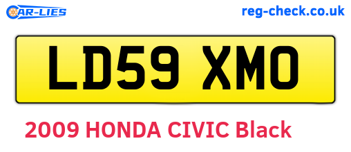 LD59XMO are the vehicle registration plates.