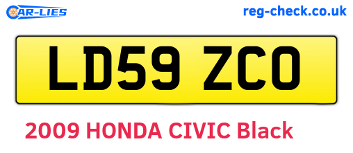 LD59ZCO are the vehicle registration plates.
