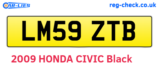 LM59ZTB are the vehicle registration plates.
