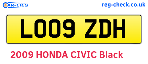 LO09ZDH are the vehicle registration plates.
