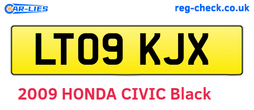 LT09KJX are the vehicle registration plates.