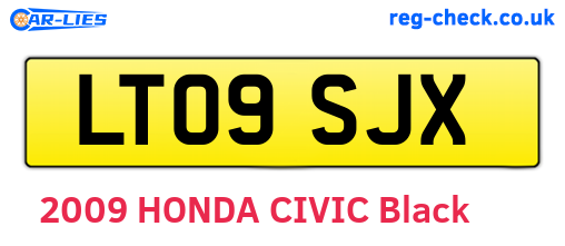 LT09SJX are the vehicle registration plates.