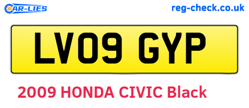 LV09GYP are the vehicle registration plates.