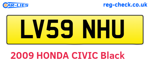 LV59NHU are the vehicle registration plates.