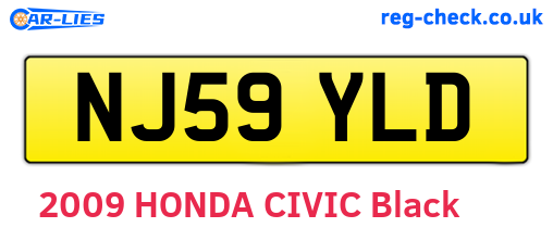 NJ59YLD are the vehicle registration plates.