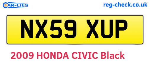 NX59XUP are the vehicle registration plates.