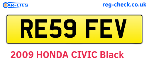 RE59FEV are the vehicle registration plates.