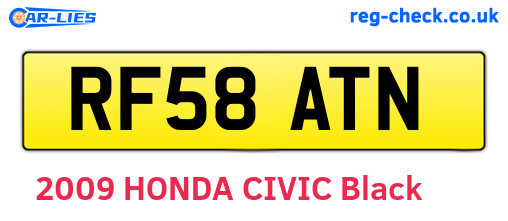 RF58ATN are the vehicle registration plates.