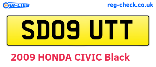 SD09UTT are the vehicle registration plates.