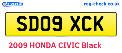 SD09XCK are the vehicle registration plates.