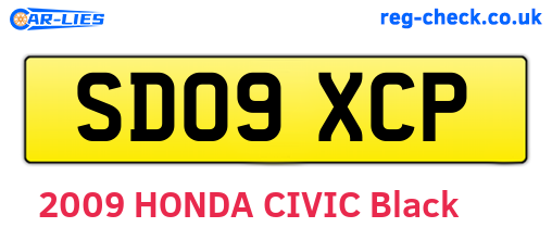 SD09XCP are the vehicle registration plates.