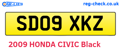 SD09XKZ are the vehicle registration plates.