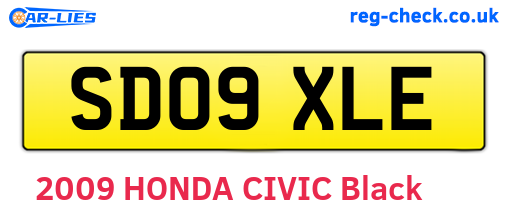 SD09XLE are the vehicle registration plates.