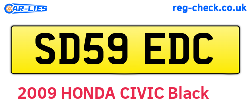 SD59EDC are the vehicle registration plates.