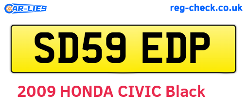 SD59EDP are the vehicle registration plates.