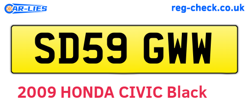 SD59GWW are the vehicle registration plates.
