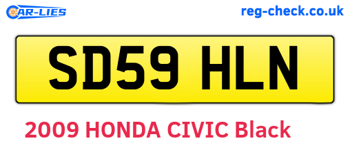 SD59HLN are the vehicle registration plates.
