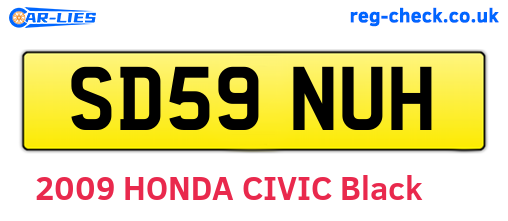 SD59NUH are the vehicle registration plates.