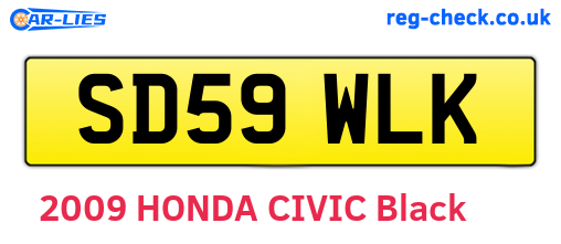 SD59WLK are the vehicle registration plates.