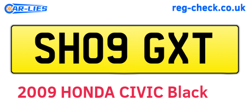 SH09GXT are the vehicle registration plates.