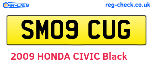 SM09CUG are the vehicle registration plates.