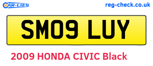 SM09LUY are the vehicle registration plates.