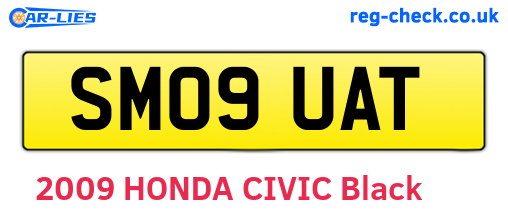SM09UAT are the vehicle registration plates.