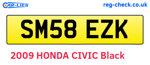 SM58EZK are the vehicle registration plates.
