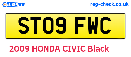 ST09FWC are the vehicle registration plates.