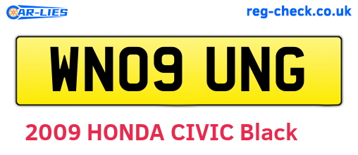 WN09UNG are the vehicle registration plates.