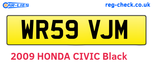 WR59VJM are the vehicle registration plates.
