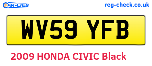 WV59YFB are the vehicle registration plates.