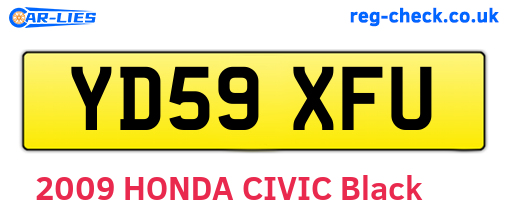 YD59XFU are the vehicle registration plates.